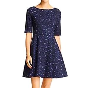 Kate Spade blue leopard print dress.